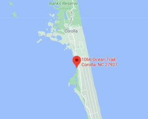 Location of the Inn at Corolla